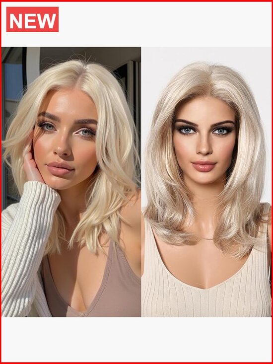 Monofilament Top Lace Front Wig Straight Layered Synthetic Heat Resistant main image 6